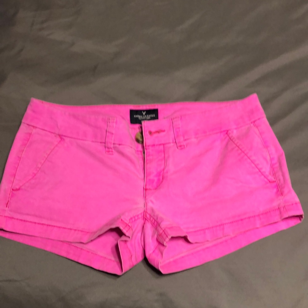 American Eagle shortie shorts hot pink!